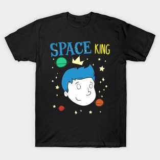 Cute Space King Exploring Outerspace Astronaut T-Shirt